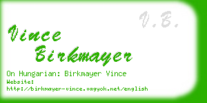 vince birkmayer business card